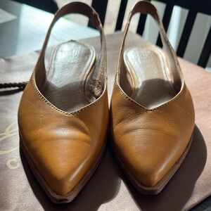 Frye Kenzie Leather Slingback Flats